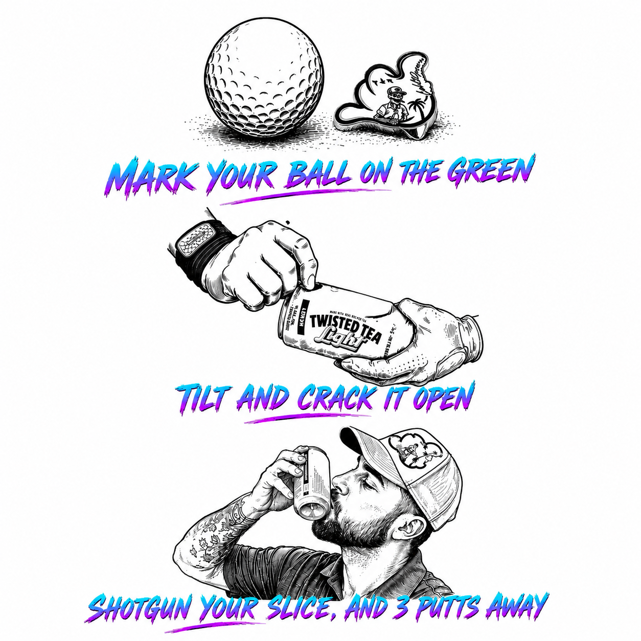 (PRE-ORDER ONLY - SHIPS JULY 1st) Hangloose Ball marker + Shotgun tool